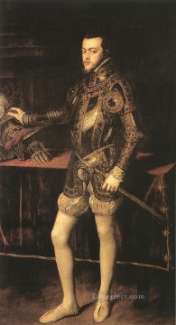  Tiziano Canvas - King Philip II Tiziano Titian